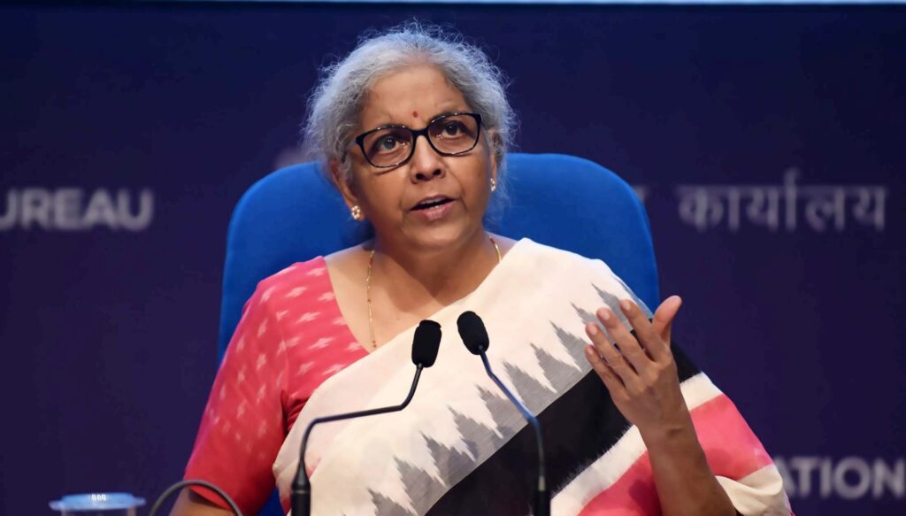 Smt. Nirmala Sitharaman addressing a press conference on June 28 2021 in New Delhi cropped